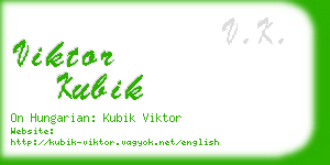 viktor kubik business card